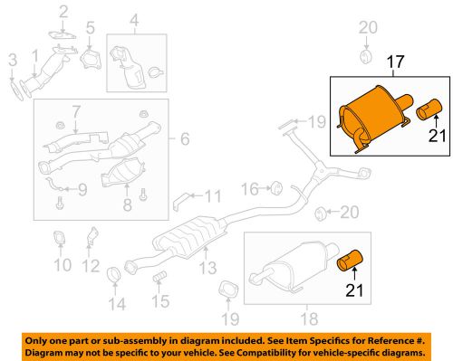 Subaru oem 2008 impreza 2.5l-h4-muffler 44300fg070