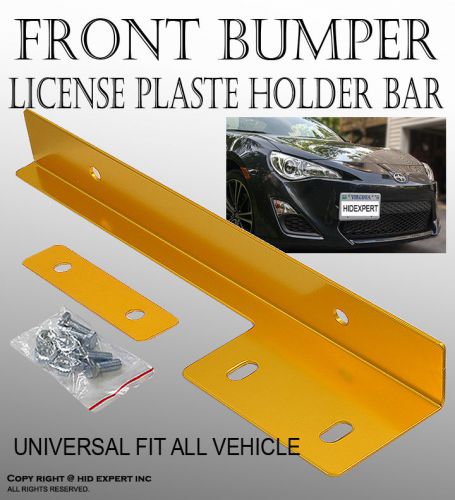 Icbeamer mini gold front bumper license plate mount bracket relocator pk9818