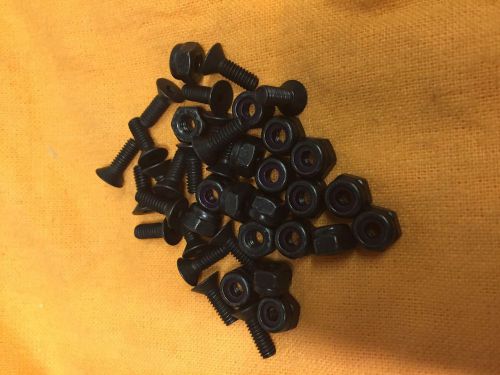 Jr dragster karting windshield screws  flat head tapered bottom black finish