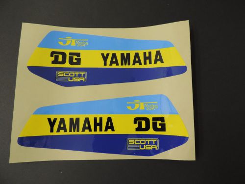 1979  yamaha yz 100 125 dg gas tank decal set. ahrma vintage motocross