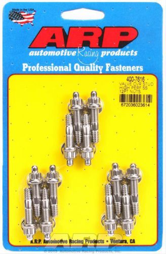 Arp valve cover fastener stud 12 point nuts polished 12 pc p/n 400-7616