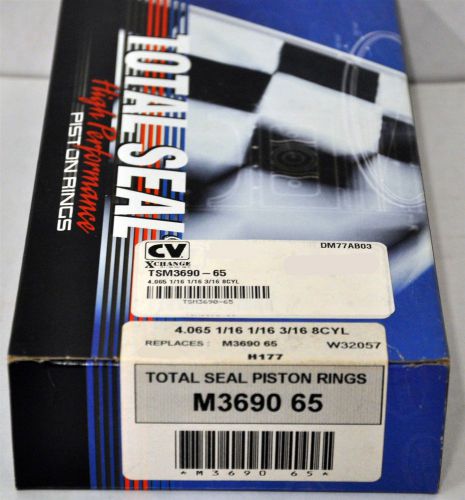 Total seal m3690-65 maxseal gapless ap steel top ring set 4.065 1/16 1/16 3/16