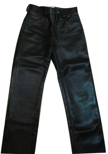 Mens without knee seams cowhide leather pant leather jeans size 34 new