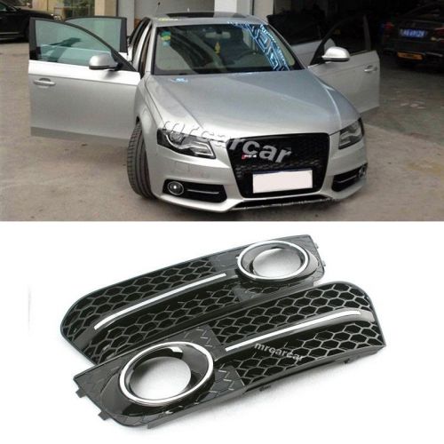 Front honeycomb fog light lamp covers for audi a4 b8 non-sline bumper 09-12