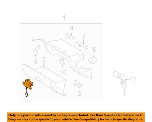 Subaru oem 03-05 forester-glove box lock 66140sa010es