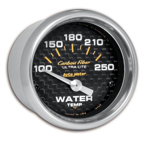 Auto meter 4737 carbon fiber; electric water temperature gauge