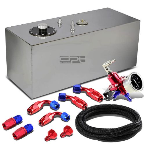 19 gallon top-feed aluminum reserved tank+cap+line kit+pressure regulator red