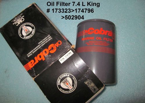 Oil filter-7.4  litre king cobra #&gt;174796&gt;502904