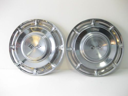 1960 chevrolet impala belair hubcaps (2) 1960s  unrestored oem 14&#034; 1959