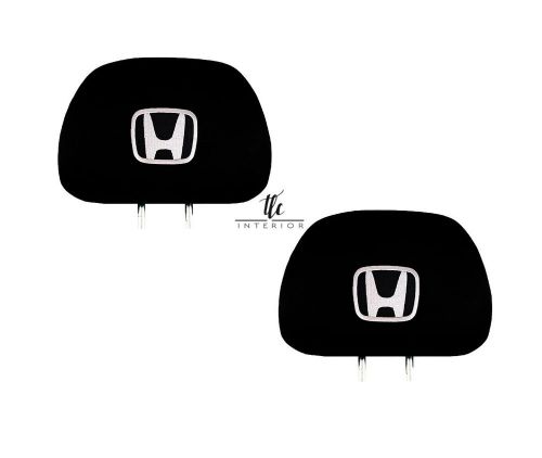 Universal black honda car headrest covers set of 2