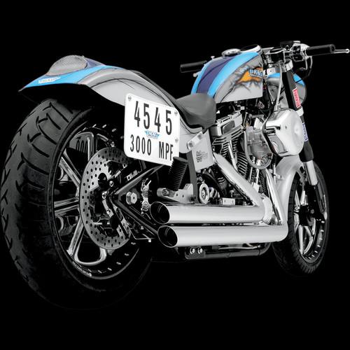 Python/drag special staggered duals exhaust system for 1986-2011 harley softail