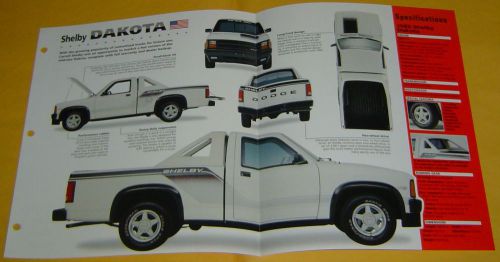 1989 1990 dodge dakota shelby truck 318 ci imp info/specs/photo 15x9
