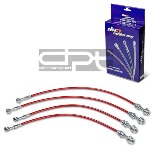 For sentra b15 replacement front/rear red pvc coat disc brake line/hose cable