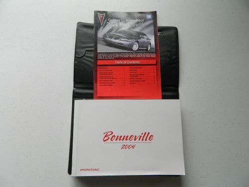 2004 pontiac bonneville owners manual with supplement &amp; holder