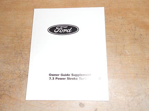2001 ford f-250 f-350 power stroke 7.3l owners manual s