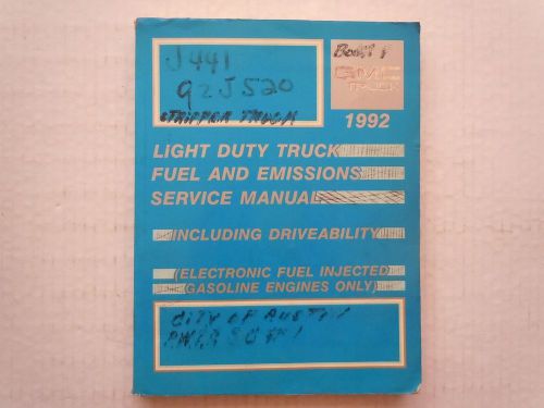 Gmc truck 1992 light duty truck fuel and emissions service manual x-9236