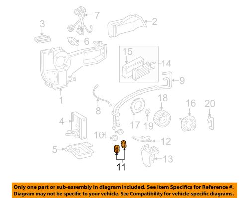 Ford oem evaporator heater-water hose assembly coupling e69z18d434b