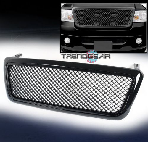 04-08 ford f-150 f150 honeycomb front upper hood mesh grille insert frame black