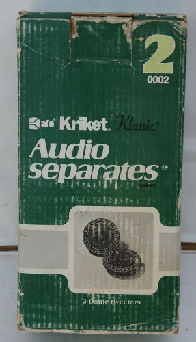 New 2 kriket klassic audio separates dome tweeter speakers