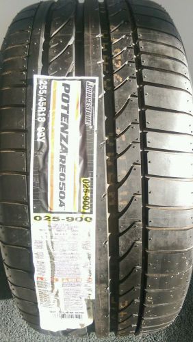 1 new 255/45r18 bridgestone re050  11/32nds of tread.