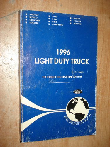 1996 ford truck specifications manual original book f150 f250 super duty &amp; more