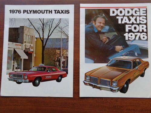 1976 plymouth and dodge taxi brochures catalog manual~ 2 lot brochures