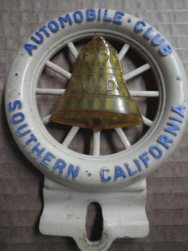 Vintage original automobile club so. california license topper - 1940&#039;s aaa