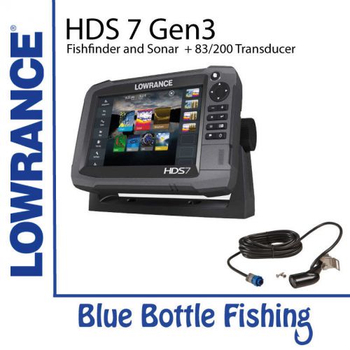 Lowrance hds 7 gen 3 touch + 83/200 transducer