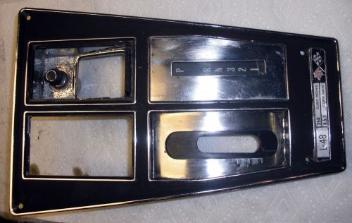 Corvette 75-76 shift console trim plate asm. #3919790