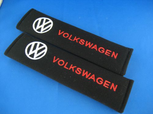 2pcs volkswagen vw embroidered seat belt shoulder cover