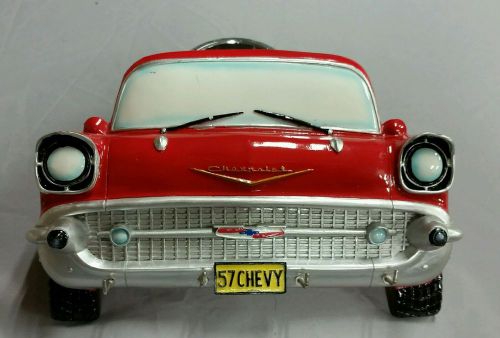 Vintage style 1957 chevrolet bel air key chain holder emblem garage decor