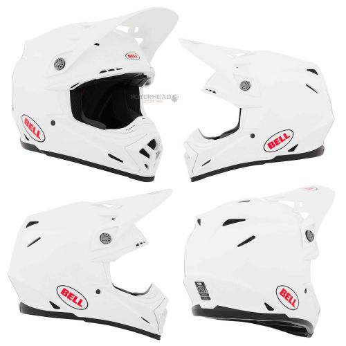 Bell helmet moto-9 solid white xlarge adult mx motocross off road helmet