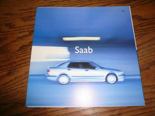 2001 saab sales brochure request booklet with post card