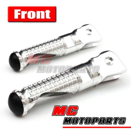 Silver cnc m-pro front foot pegs honda cb1000 big one 1993 1994 1995 1996