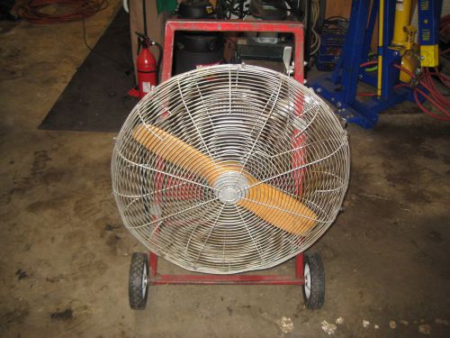 Vintage hot air balloon briggs &amp; stratton gas powered wooden blade fan on wheels