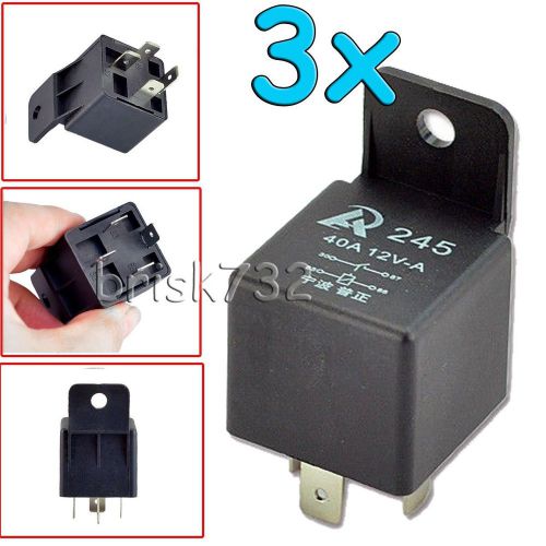 3pcs 12v 40a 40 amp car auto automotive van boat bike 4 pin spst relay us