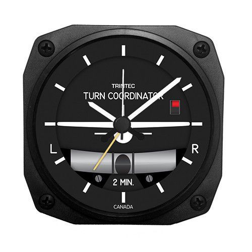 New trintec turn and bank travel alarm clock aviation flying pilot guage dm26