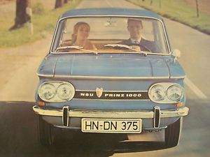 1966 nsu 1000 tt dealer showroom poster, micro car  original poster, nsu prinz