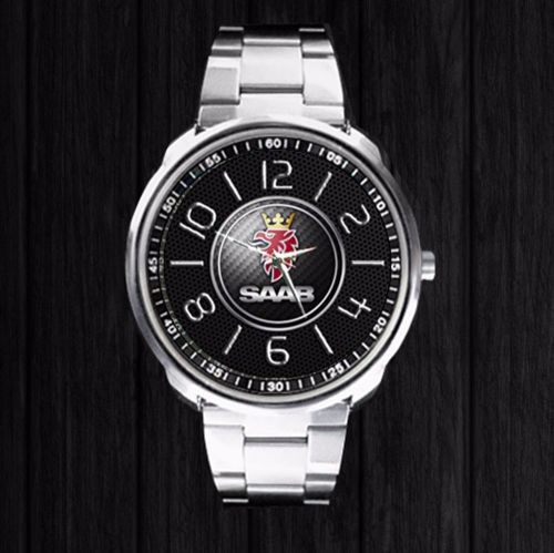 New black saab emblem wristwatches