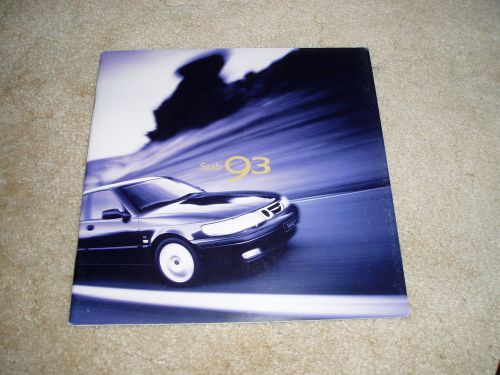 1999 saab 9-3 93 coupe 5-door sales brochure deluxe dealer auto car literature