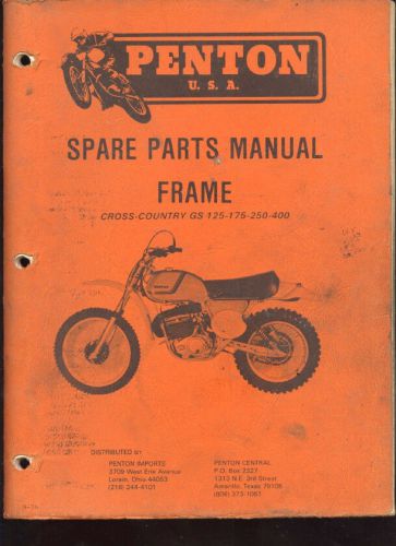 Original 1976 penton cross country gs 125/175/250/400 spare parts manual