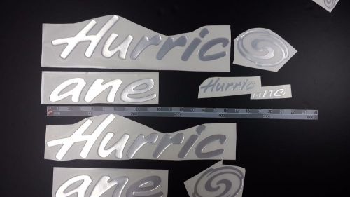 Hurricane boat emblem 25&#034; stickers set - adesivi barca - pegatinas barcos