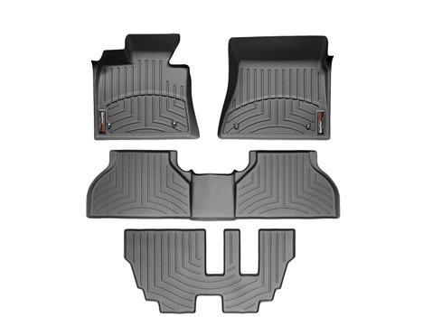 Weathertech custom fit black 1st 2nd 3rd row floor liner set 2007-2013 bmw x5 x6