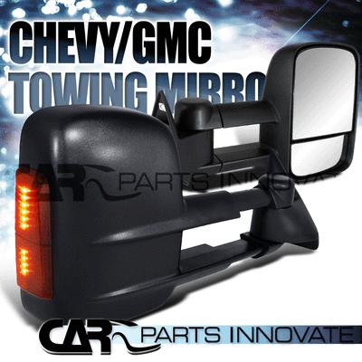 Chevy gmc c10 c/k tahoe yukon suburban towing side mirrors power+led signal