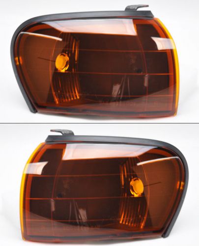 Front euro amber corner indicator lights pair rh lh fits subaru impreza 93-01