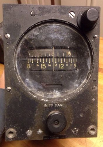 Vintage autopilot directional gyro indicator