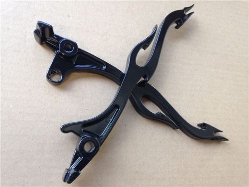 New black brake clutch flame levers for kawasaki vulcan 1500 1600 2003-2008