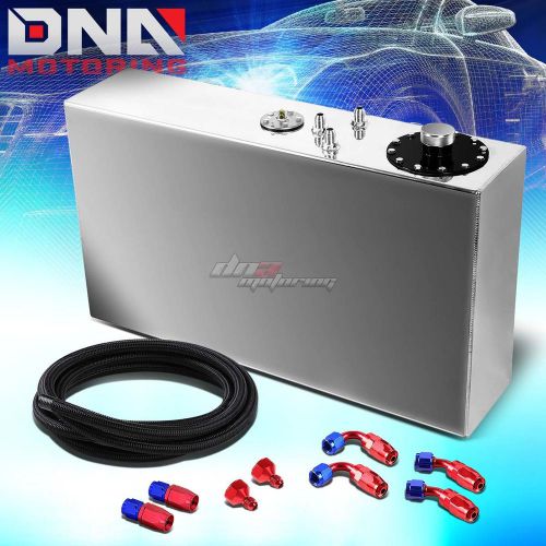 17 gallon top-feed aluminum race slim fuel cell tank+level sender+nylon line kit