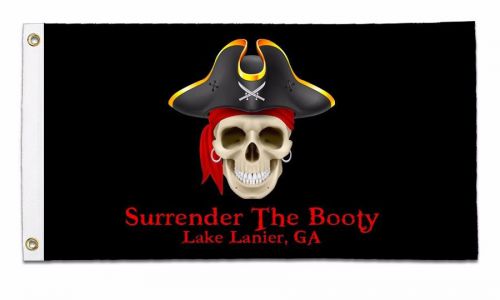 Personalized boat flag pirate skull