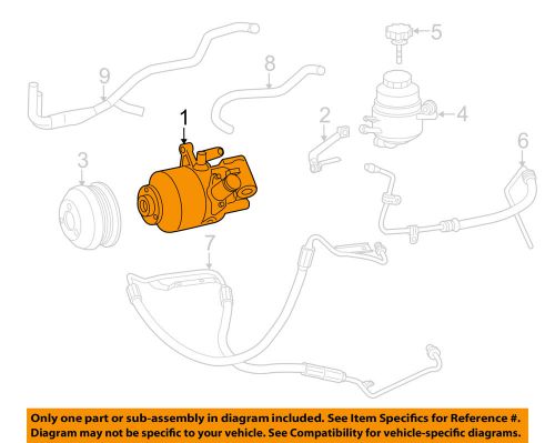 Mercedes mercedes-benz oem 03-06 sl500-power steering pump 0034665001